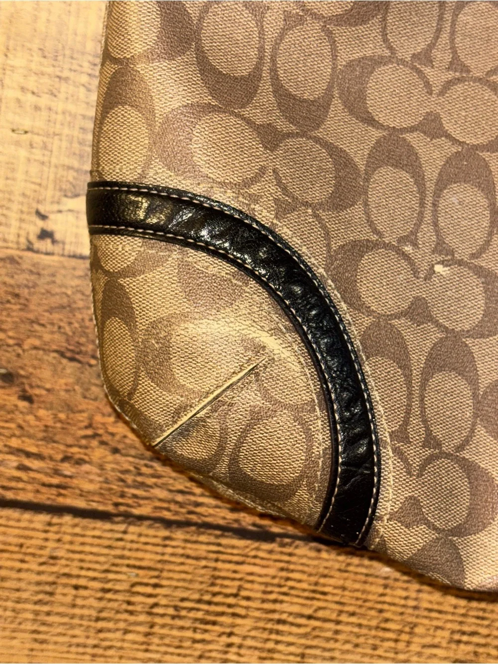vintage Coach Peyton Signature Pocket Hobo / Shoulder Bag